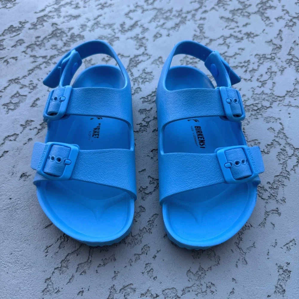 Birkenstock Milano EVA Kids Scuba Blue Sandals Size 33 L2 210 Waterproof